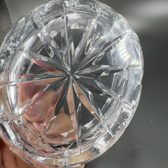 Bohemia Czech Clear Crystal Glass Swan Pinwheel Glass Dish Bowl Duck Bird VTG - Picture 6 of 12